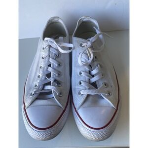 Converse All Star White Canvas Low Top Sneaker US Women's 10